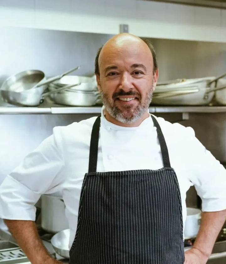 Dennis Panzeri, chef at La Piola restaurant in Piazza Duomo, Alba