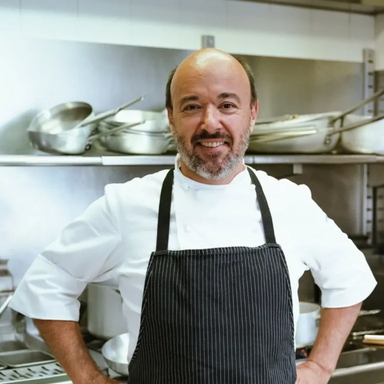 Dennis Panzeri, chef at La Piola restaurant in Piazza Duomo, Alba