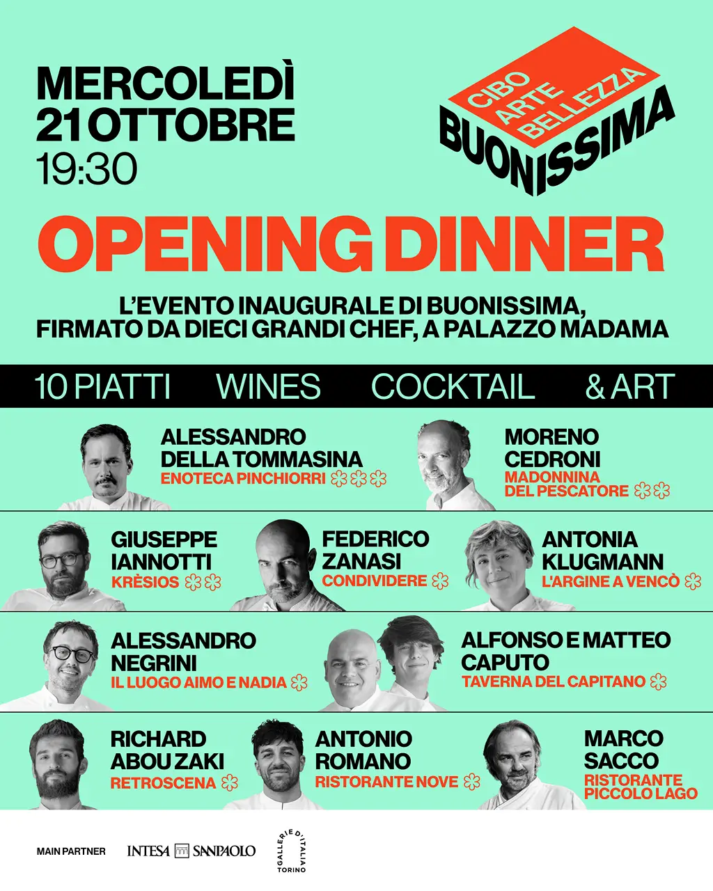 Opening dinner - grafica Chef